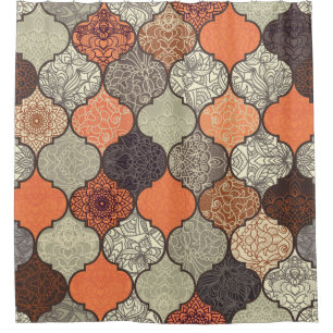 Colourful Mandala: Islamic Patchwork Seamless. Shower Curtain