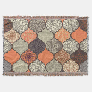 Colourful Mandala: Islamic Patchwork Seamless. Throw Blanket