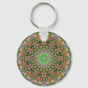 colourful mandala key ring