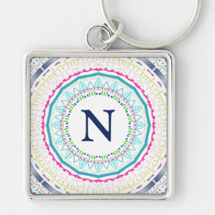 colourful mandala key ring