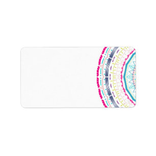 colourful mandala label
