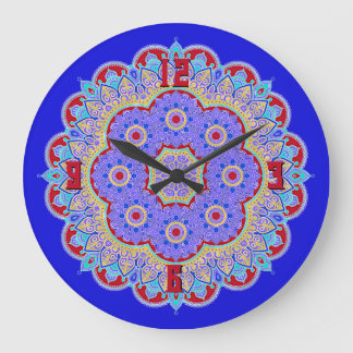 Colourful Mandala Large Clock