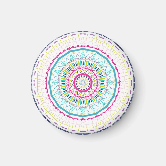 colourful mandala magnet (Front)