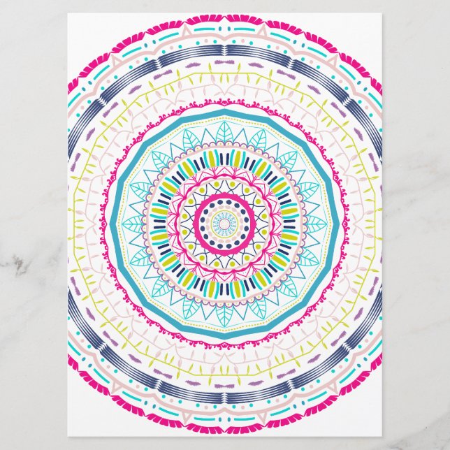 colourful mandala menu (Front)