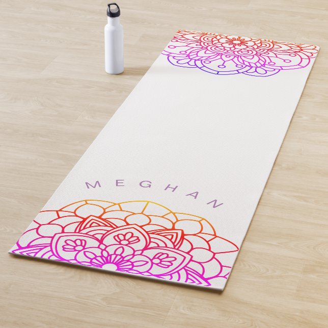 Colourful Mandala Monogram Yoga Mat (In Situ)