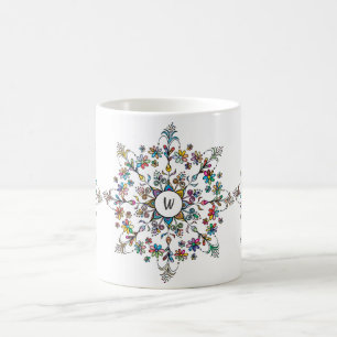 Colourful Mandala Monogrammed Coffee Mug