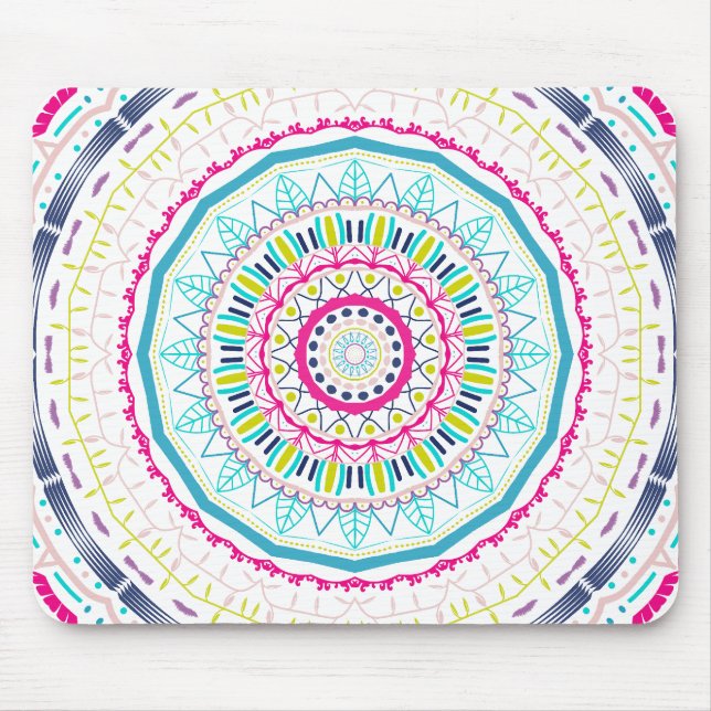 colourful mandala mouse mat (Front)