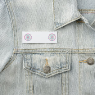 colourful mandala name tag