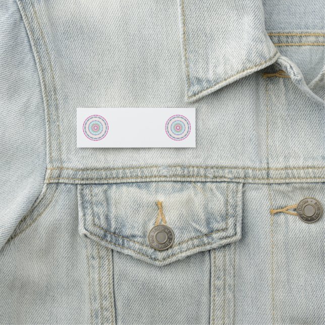 colourful mandala name tag (In Situ)