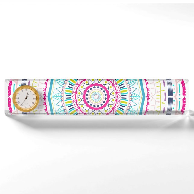 colourful mandala nameplate (Front)