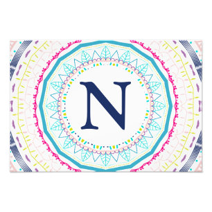 colourful mandala photo print