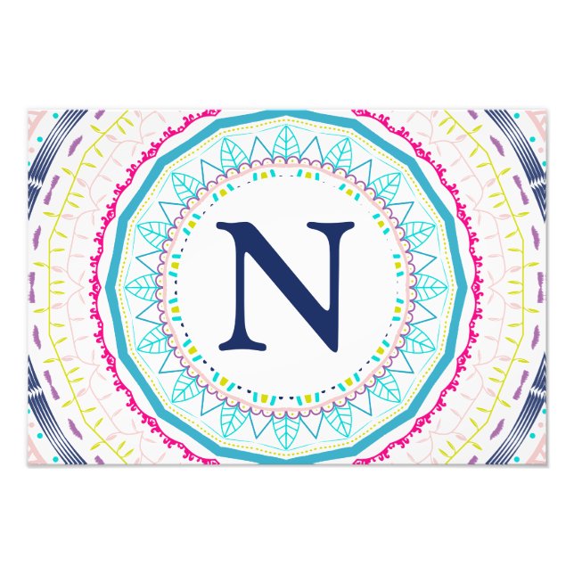 colourful mandala photo print (Front)