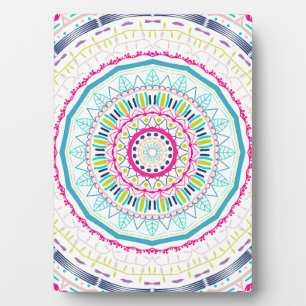 colourful mandala plaque