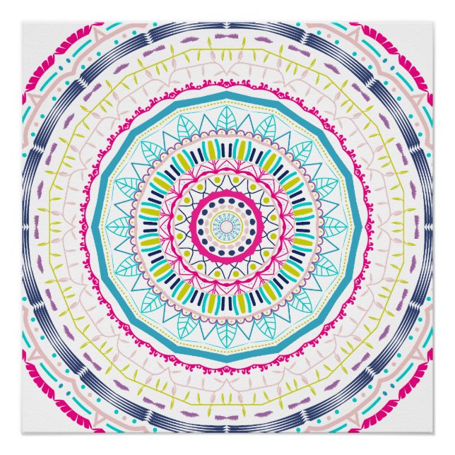 colourful mandala poster (Front)