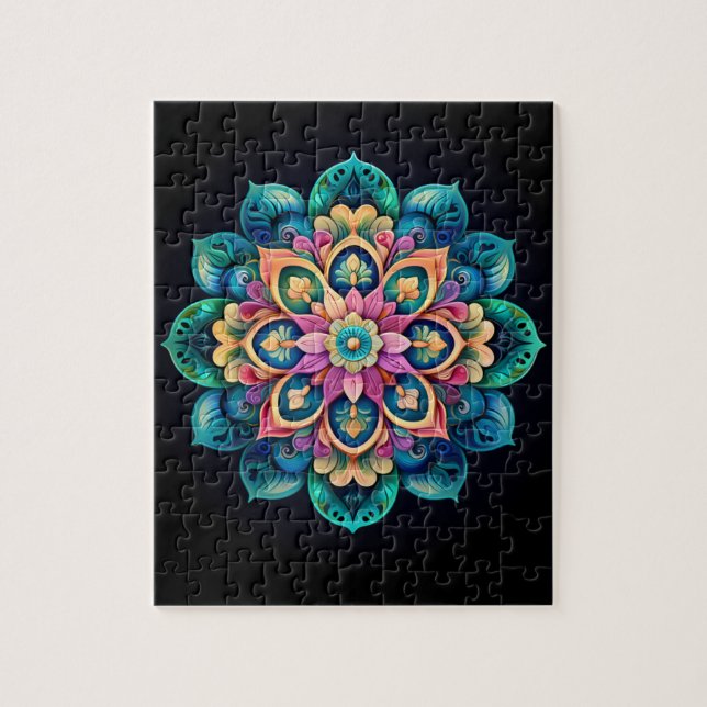 Colourful Mandala Puzzle (Vertical)
