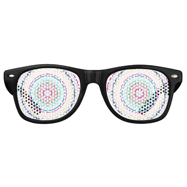 colourful mandala retro sunglasses (Front)