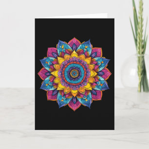 Colourful Mandala Sacred Geometry Yoga Zen  Card