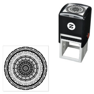 colourful mandala self-inking stamp