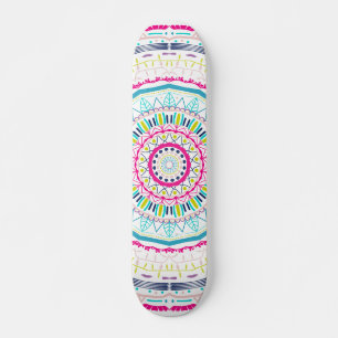 colourful mandala skateboard