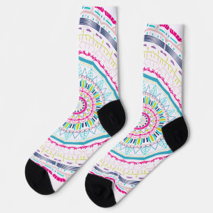 colourful mandala socks