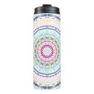 colourful mandala thermal tumbler
