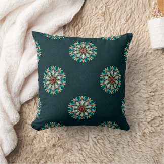 Colourful Mandala Throw Pillow