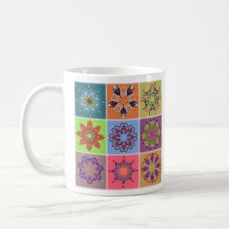 Colourful Mandala Tile Pattern – Boho Geometric Coffee Mug