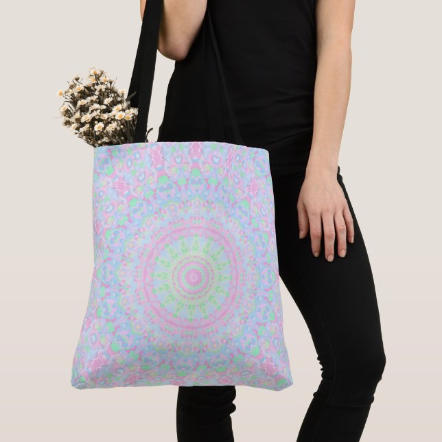 Colourful Mandala Tote Bag (Close Up)
