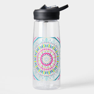 colourful mandala water bottle
