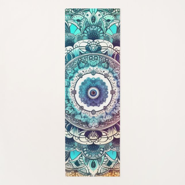 Colourful Mandala Yoga Mat (Front)