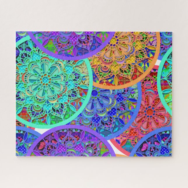 Colourful Mandalas | Boho Style Jigsaw Puzzle (Horizontal)