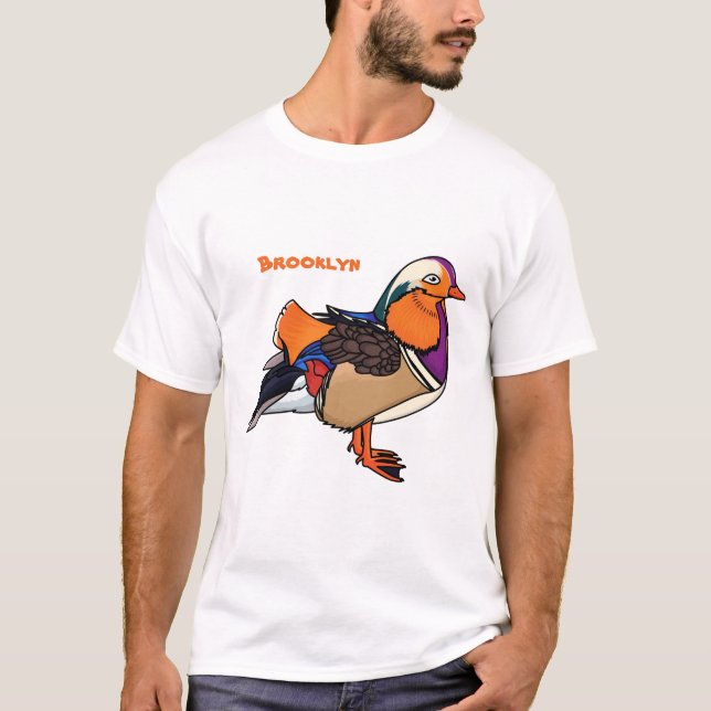 Colourful mandarin duck illustration  T-Shirt (Front)