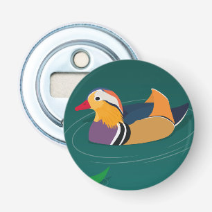 Colourful Mandarin Duck Modern Digital Art Bottle Opener