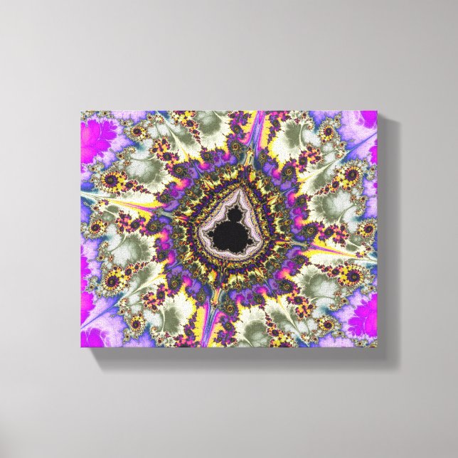 Colourful Mandelbrot Fractal Canvas Print (Front)