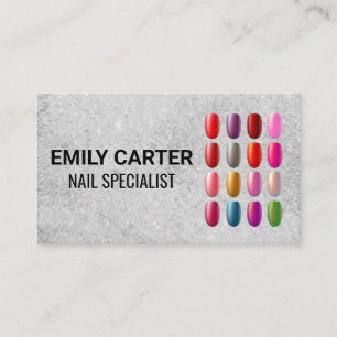 Colourful Manicure Nails Business Card