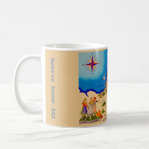 Colourful Map Basque Region of Spain Mug