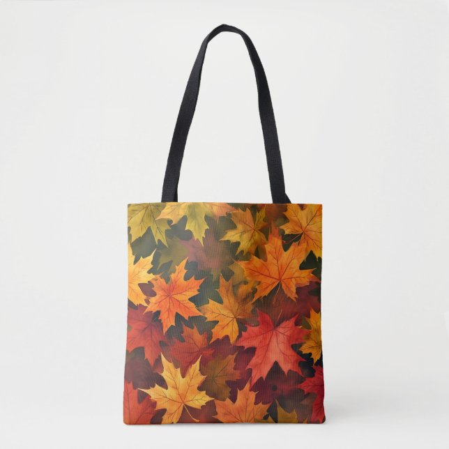 Colourful Maple Leaves Carryall Tote Bag (Front)