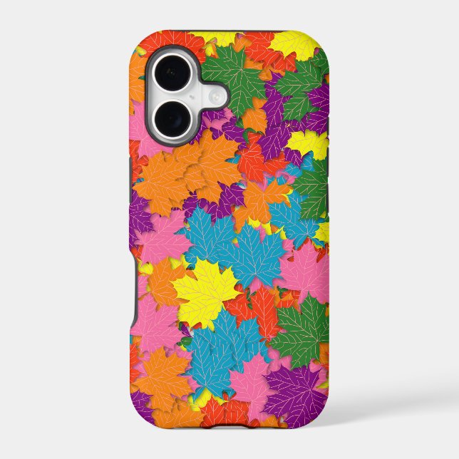 Colourful maple leaves pattern (Back)