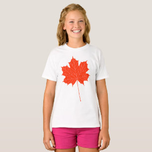 Colourful maple leaves pattern T-Shirt