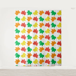 Colourful maple leaves pattern tapestry
