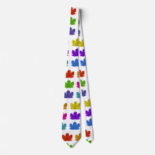 Colourful maple leaves tie