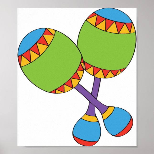 Colourful Maracas Poster (Front)