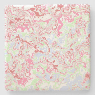 Colourful Marble 2 Stone Coaster