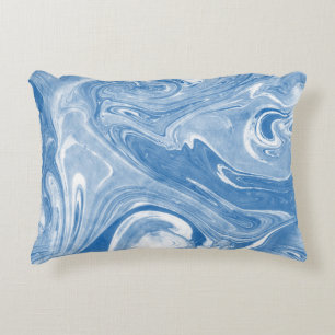 Colourful Marble Art Pattern. Decorative Cushion