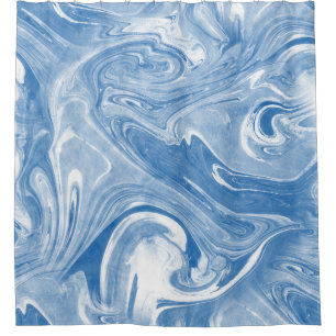 Colourful Marble Art Pattern. Shower Curtain
