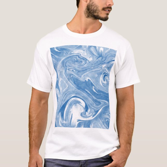 Colourful Marble Art Pattern. T-Shirt (Front)