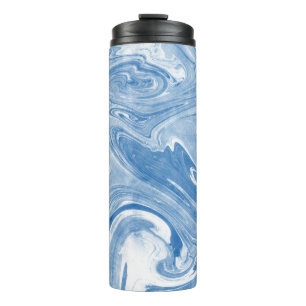 Colourful Marble Art Pattern. Thermal Tumbler
