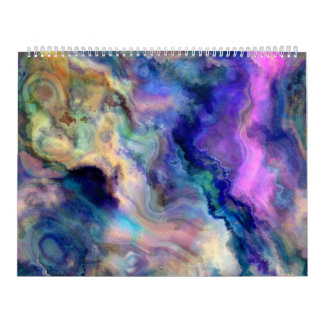 Colourful marble calendar