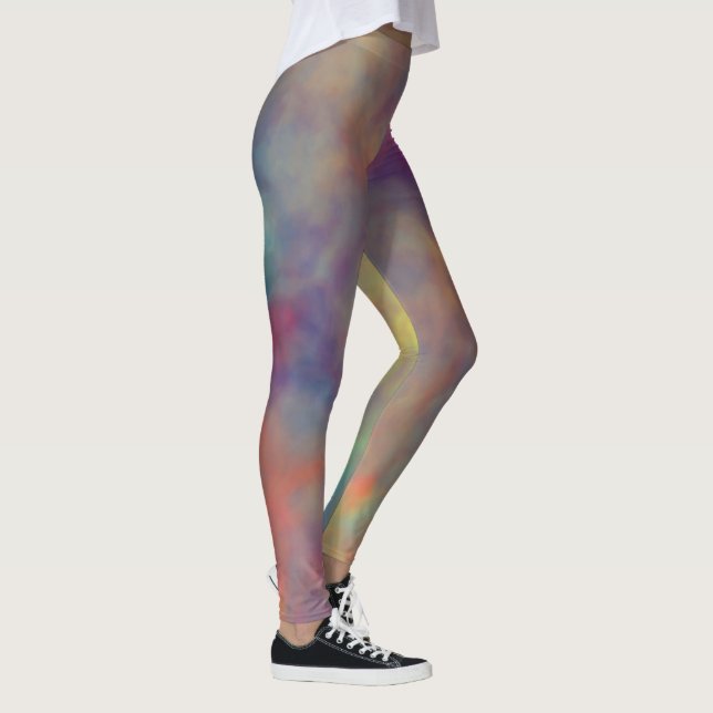 Colourful Marble Clouds Leggings (Right)
