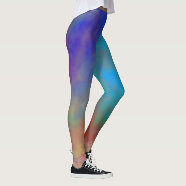Colourful Marble Clouds Leggings (Right)
